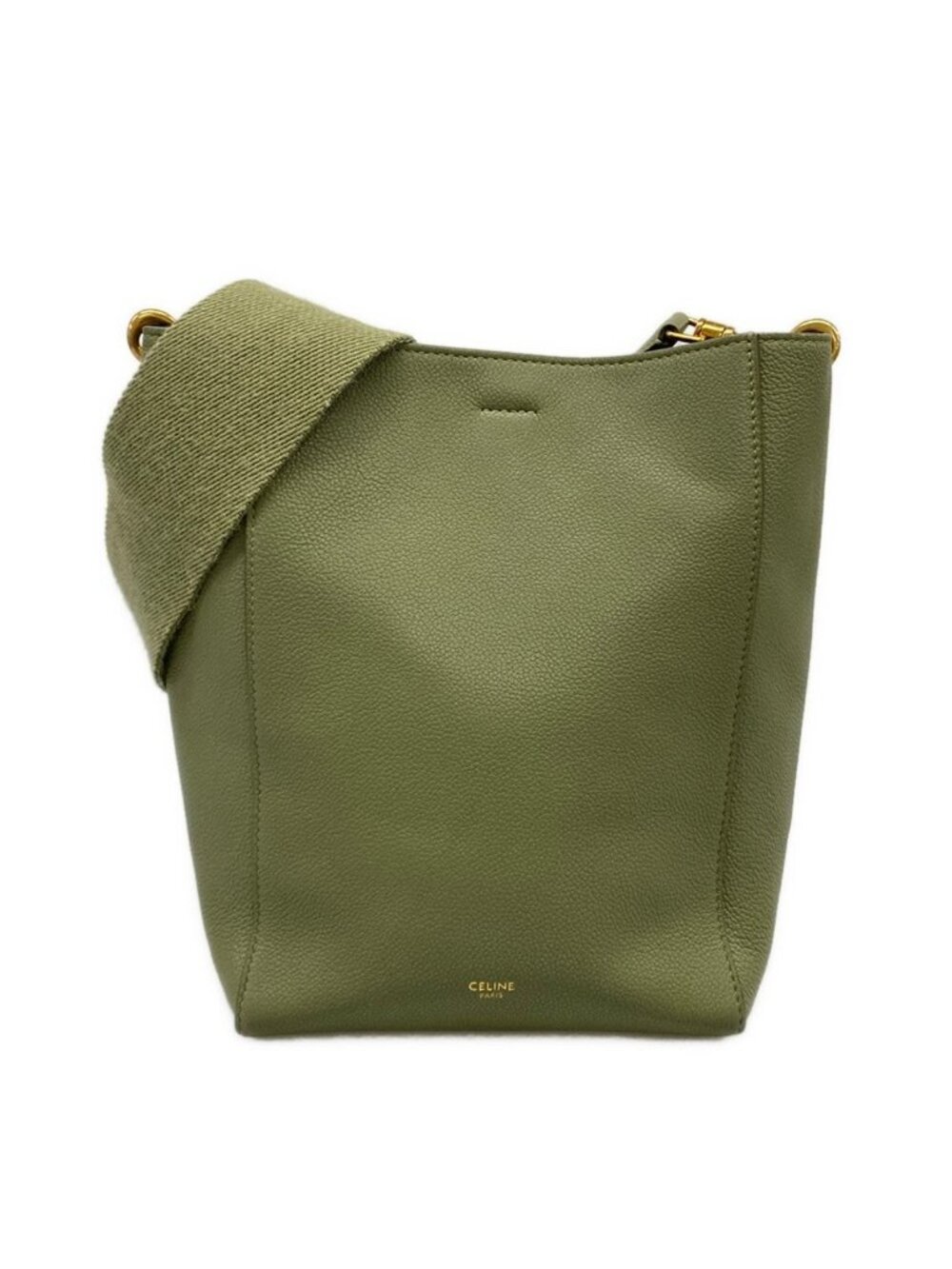 Celine Shoulder Bag Sangles Small Khaki Strap Removable